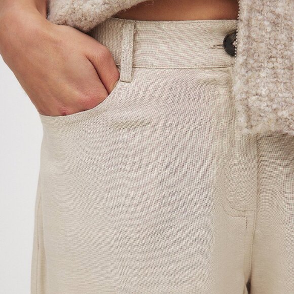 NA-KD Mid Waist Linen Mix Pants - Picture 6 of 15